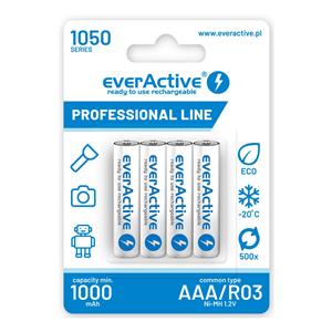 Rechargeable batteries everActive Ni-MH R03 AAA 1050 mAh Professional Line