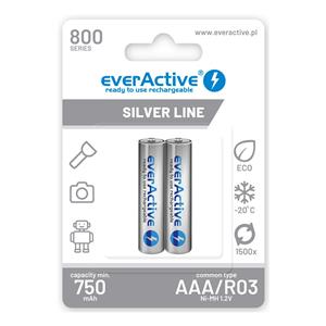 Rechargeable batteries everActive Ni-MH R03 AAA 800 mAh Silver Line - 2 pieces