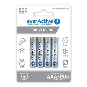 Rechargeable batteries everActive Ni-MH R03 AAA 800 mAh Silver Line