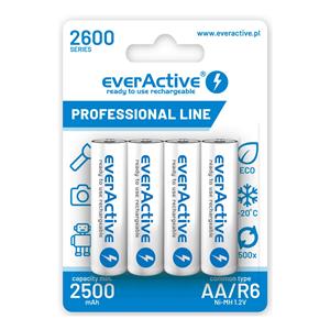 Rechargeable batteries everActive Ni-MH R6 AA 2600 mAh Professional Line