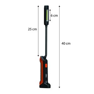 Rechargeable inspection lamp 400 lm COB + flashlight 6