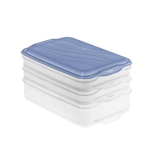 ROTHO Rondo Horizon blue - food storage container - 2 x 0,75l, 1 x 1,35l