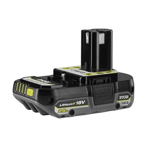 Ryobi RB18L25, Battery, Lithium-Ion (Li-Ion), 2.5 Ah, 18 V, Black, Green, 1 pc(s)