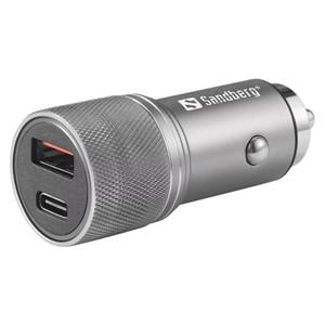 Sandberg Car Charger 1xQC3.0 and 1xUSB-C 48W car charger