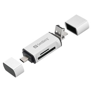 Sandberg Card Reader USB-C+USB+MicroUSB card reader
