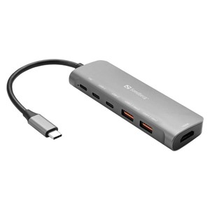 Sandberg USB-C Dock HDMI + 2xUSB-A + 2xUSB-C + PD 100W docking station