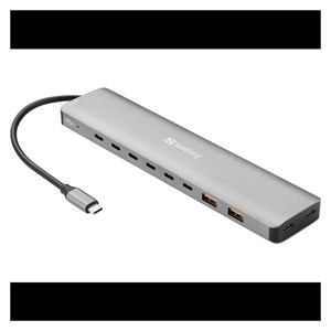 Sandberg USB-C to 8xUSB-C+2xUSB-A 100W priklopna postaja