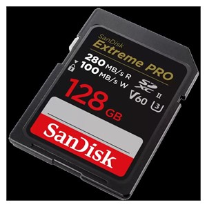 SanDisk 128 GB Extreme PRO SDXC UHS-II memory card