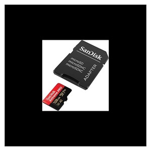 SanDisk 128GB Extreme PRO microSDXC UHS-I memory card with adapter