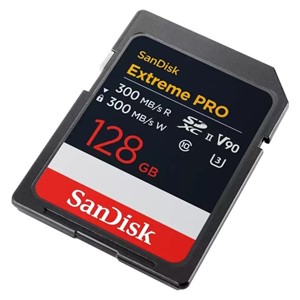 SanDisk 128GB Extreme PRO SD UHS-II V90 memory card