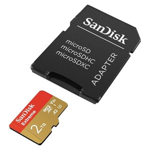 SanDisk 2 TB Extreme microSDXC UHS-I memory card with adapter