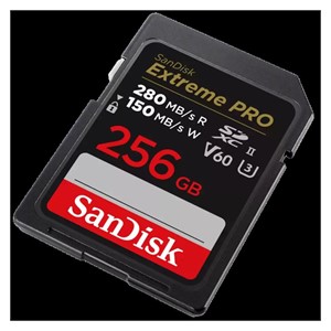 SanDisk 256 GB Extreme PRO SDXC UHS-II memory card