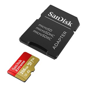 SanDisk 256GB Extreme microSDXC UHS-I memory card with adapter