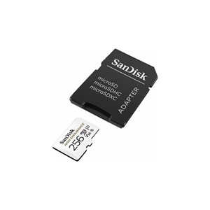SanDisk 256GB High Endurance microSD Class 10 U3 V30 memory card with adapter