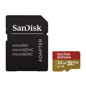 SanDisk 32GB Extreme Micro SDHC A1 CL10 V30 UHS-I U3 100MB /s Mobile Memory Card + Adapter