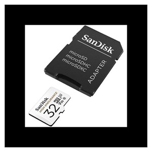 SanDisk 32GB High Endurance microSD Class 10 U3 V30 memory card with adapter