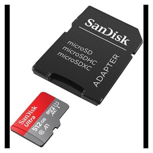 SanDisk 512GB Ultra microSD UHS-I memory card with adapter