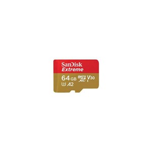 SanDisk Extreme microSDXC 64GB for Action Cams and Drones + SD Adapter 170MB /s &amp; 80MB /s A2 C10 V30 U