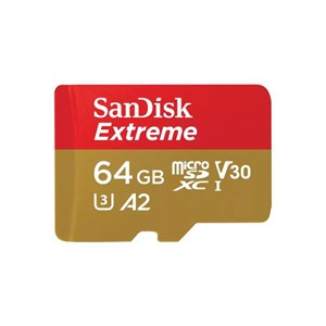 SanDisk Extreme microSDXC 64GB + SD Adapter 170MB /s &amp; 80MB /s A2 C10 V30 UHS-I U3