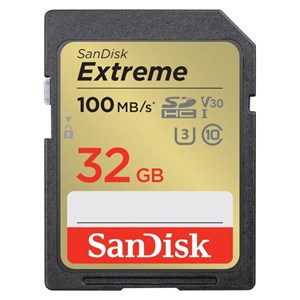 SanDisk Extreme PLUS 32GB SDHC memory card 100MB /s and 60MB /s read /write, UHS-I, Class 10,