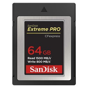 SanDisk Extreme PRO CFexpress Card Type B, 64GB, 1500MB /s Read, 800MB /s Write