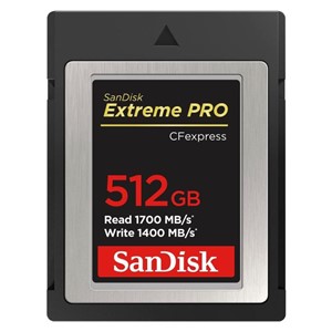 SanDisk Extreme PRO CFexpress Type B, 512GB, 1700MB /s Read, 1400MB /s Write