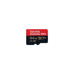 SanDisk Extreme PRO microSDXC 64GB + SD Adapter up to 200MB /s &amp; 90MB /sA2 C10 V30 UHS-I U3