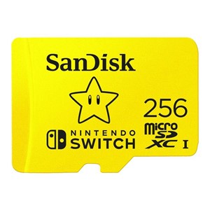 SanDisk microSDXC card for Nintendo Switch 256GB, up to 100MB /s Read, 60MB /s Write, U3, C10, A1, UHS