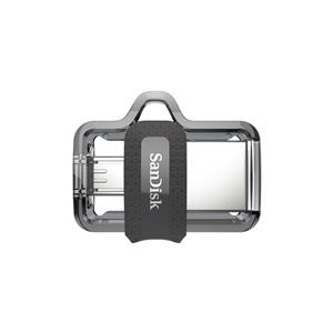 SanDisk Ultra Dual m3.0 USB flash drive 256 GB USB Type-A / Micro-USB 3.2 Gen 1 (3.1 Gen 1) Black, Silver, Transparent 5