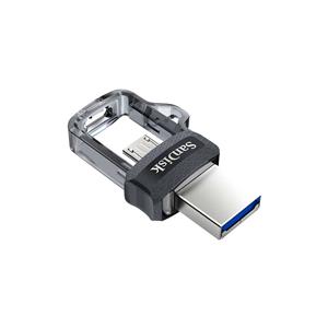 SanDisk Ultra Dual m3.0 USB flash drive 256 GB USB Type-A / Micro-USB 3.2 Gen 1 (3.1 Gen 1) Black, Silver, Transparent 7