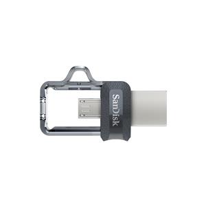 SanDisk Ultra Dual m3.0 USB flash drive 32 GB USB Type-A / Micro-USB 3.2 Gen 1 (3.1 Gen 1) Black, Silver, Transparent 7