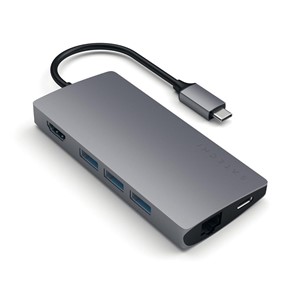 Satechi Multi-Port Adapter V2 Dock st. USB 3.2 Gen 1 (3.1 Gen 1) Type-C Grey
