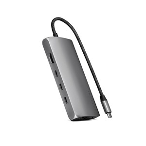 Satechi ST-P8KEM laptop dock /port replicator Wired USB 3.2 Gen 1 (3.1 Gen 1) Type-C Grey
