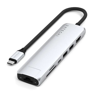 Satechi USB-C 7-in-1 Slim Multi Port Adapter Silve