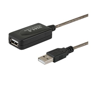 SAVIO CL-130 USB active port extension 10m USB 2.0-A male USB 2.0-A female Black