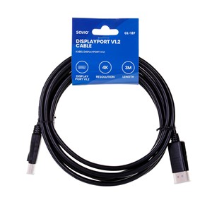 Savio CL-137 DisplayPort cable 3 m Black