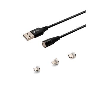 Savio CL-152 USB cable 1 m USB 2.0 USB C Micro USB A /Lightning Black