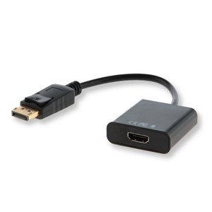 Savio CL-55 video cable adapter 0.2 m DisplayPort HDMI Type A (Standard) Black