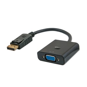 Savio CL-90 video cable adapter 0.2 m DisplayPort VGA (D-Sub) Black