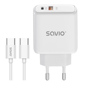 Savio LA-13 mobile device charger Universal White AC Fast charging Indoor