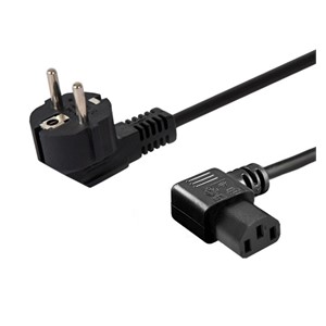 SAVIO Power cable Schuko (M) angled – IEC C13, 1.2 m CL-115