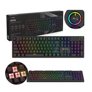 SAVIO STYX Mechanical Keyboard Outemu Red, Hot Swap, RGB