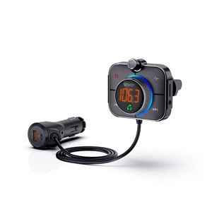 Savio TR-14 Transmiter FM z Bluetooth i ładowarką PD 87.6 - 107.9 MHz Bluetooth /USB Black