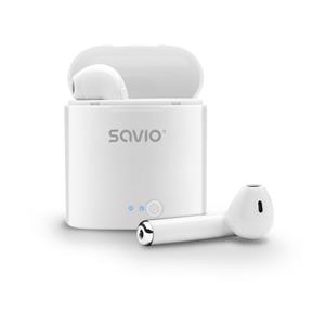 Savio TWS-01 Wireless Bluetooth Earphones, White