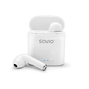 Savio TWS-01 Wireless Bluetooth Earphones, White 8