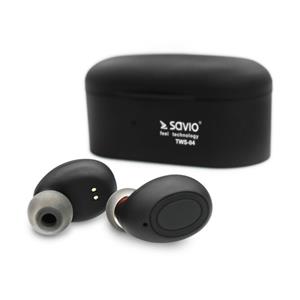 Savio TWS-04 Wireless Bluetooth Earphones Black,Graphite 3