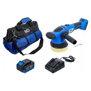 BGS Set akumulatorskih ekscentričnih strojeva za poliranje | bez četkica | 18 V | s akumulatorom i brzo punjačem