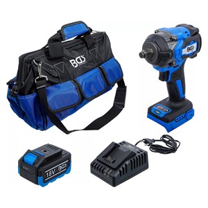 BGS Set akumulatorskih udarnih odvijača | bez četkica | 550 Nm | 18 V | s akumulatorom i brzo punjačem