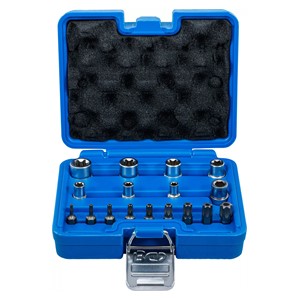 BGS Set bitova i utičnih ključeva | E-profil /T-profil (za Torx) | 17-dijelni