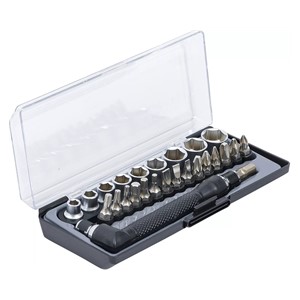 BGS Set bitova i utičnih ključeva /kutnih odvijača | pogon 6,3 mm (1 /4) | 26-dijelni